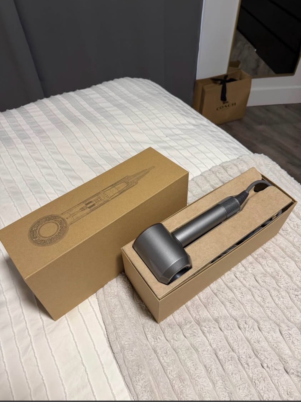 Dyson Gray Hair Styling Dryer Brush - Dyson